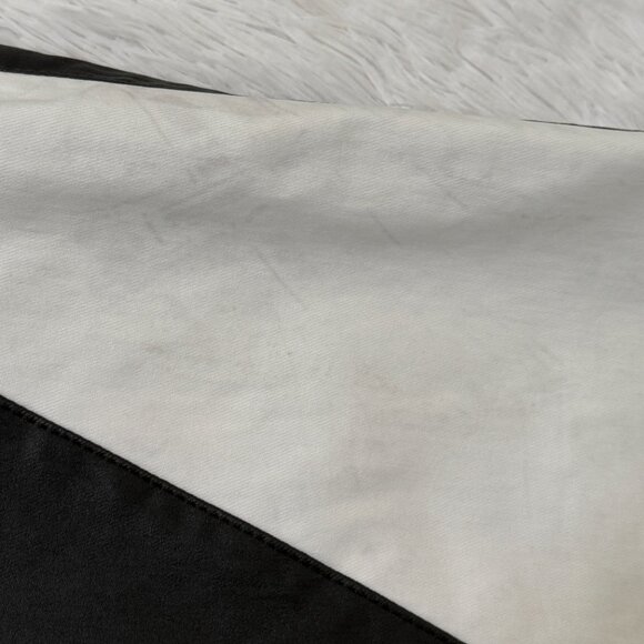 Women Faux Leather Star Wide Leg Pants in Black and White Size Extra Large - Picture 7 of 10